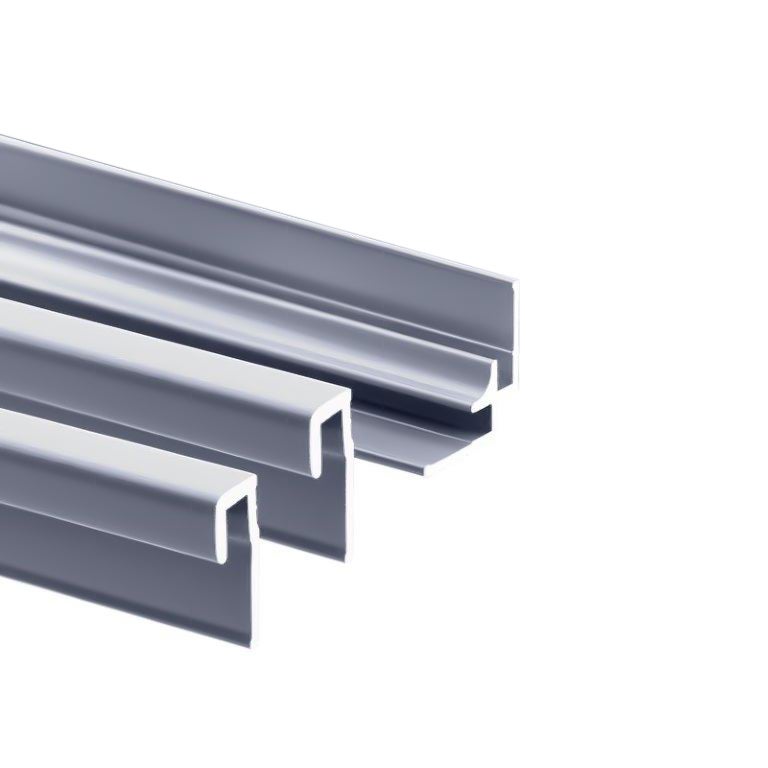 Schulte pack de 2 panneaux muraux 210 cm + 3 profilés: 90x210cm+120x210cm, douche et salle de bain, placement facile, DécoDesign COULEUR, gris argenté - 3