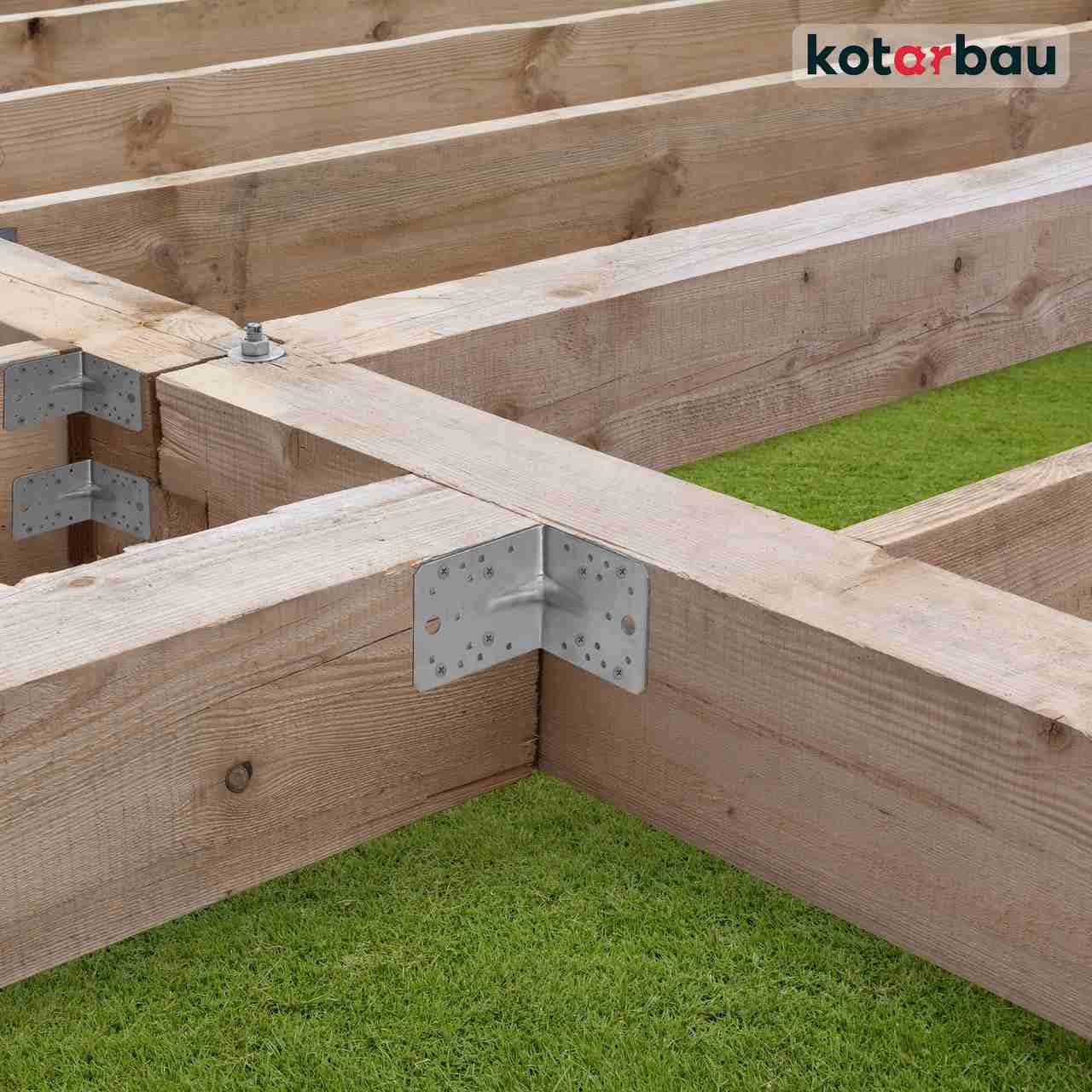 12 szt. Kątownik Ciesielski - Łącznik Budowlany - 60 x 60 x 45 mm - Stal ocynkowana - z Przetłoczeniem - Nierdzewny KOTARBAU - 6
