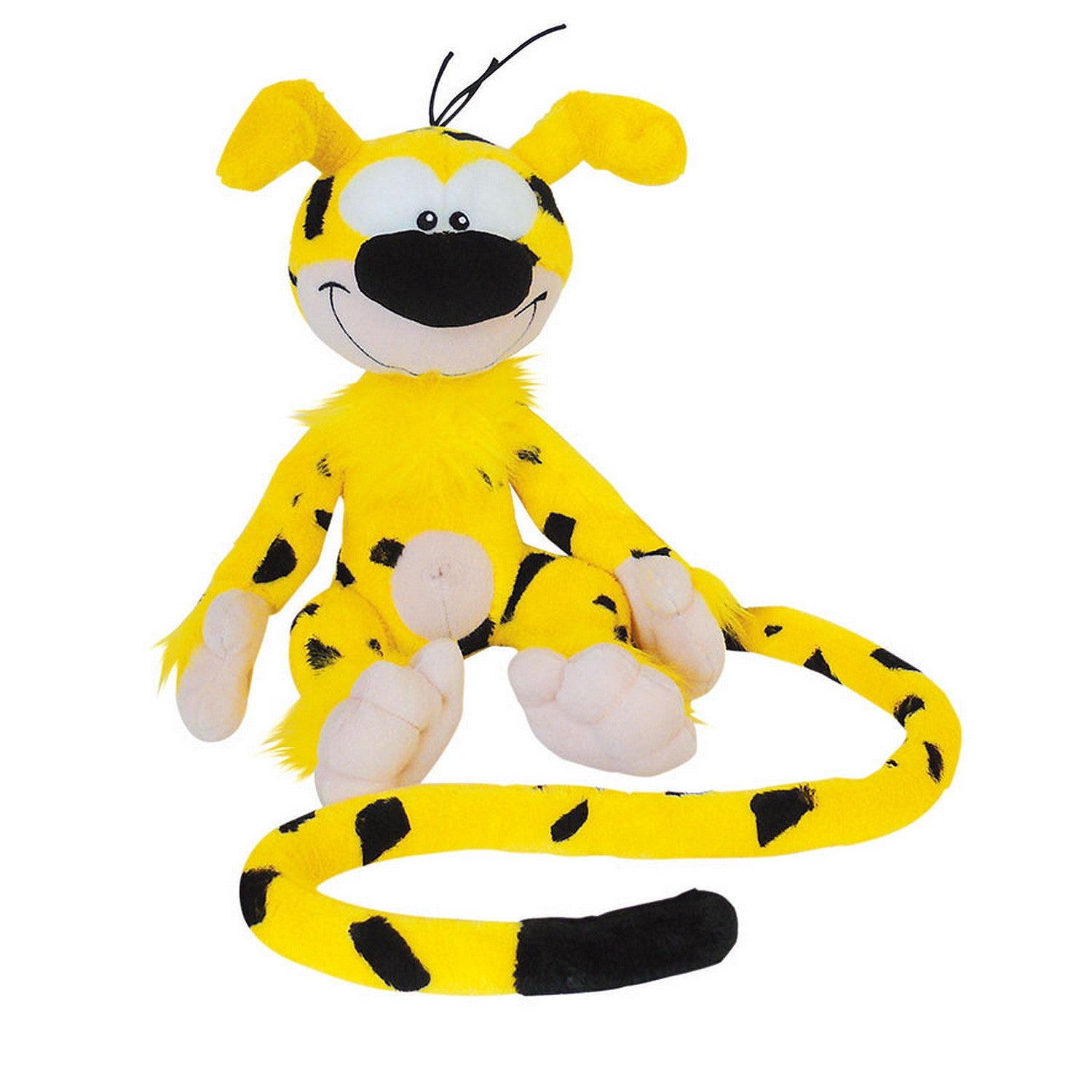 Grande peluche Marsupilami jaune tâches noires vintage 55 cm