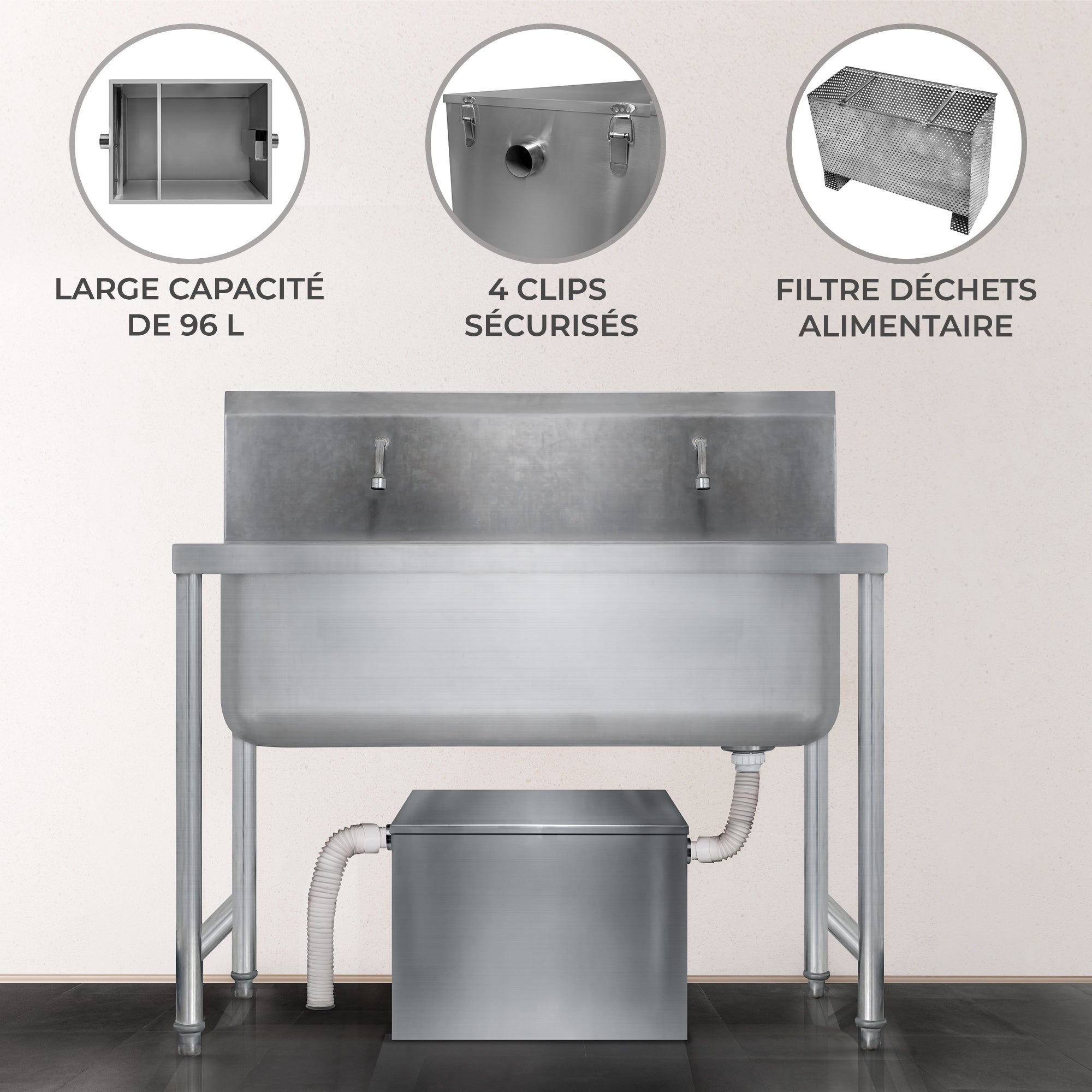 Sifone Flessibile Universale Per La Raccolta Di Rifiuti, BSTP - Foto 4