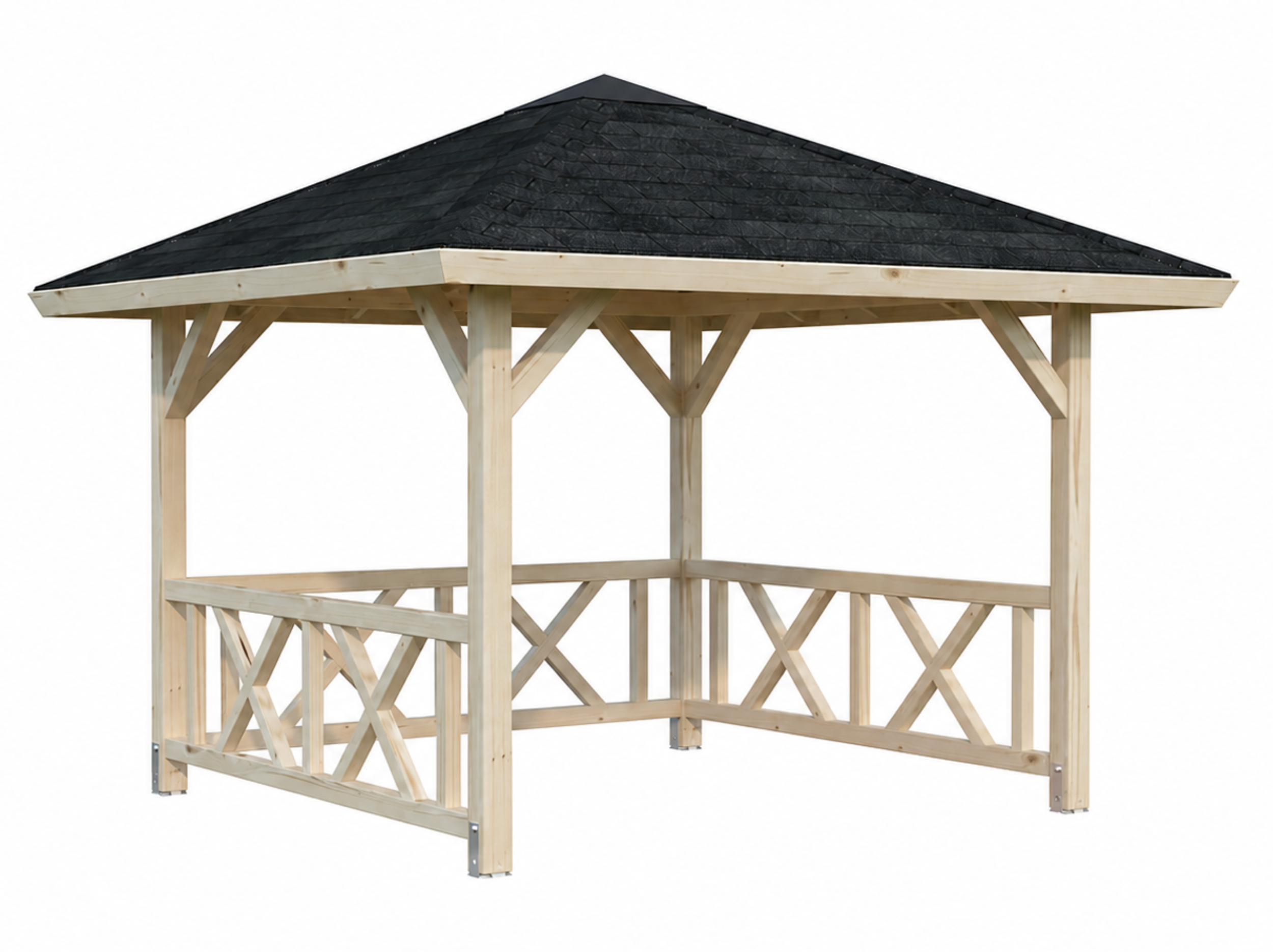 Kiosque de jardin en bois Betty - PALMAKO - 300 x 300 cm - 9 m² - 2