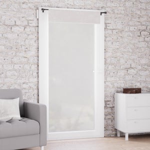 Voilage Blanc 90x200 Cm - 100% Polyester, Pour Porte-fenêtre, Lavable En Machine