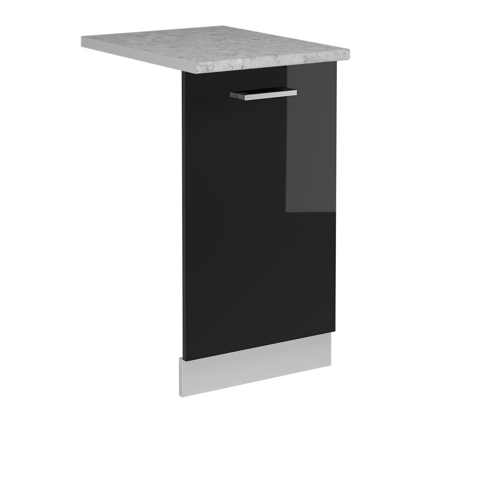 Vicco Panel przedni zmywarki R-Line, Czarny wysoki połysk, 45 cm , BP Marmur