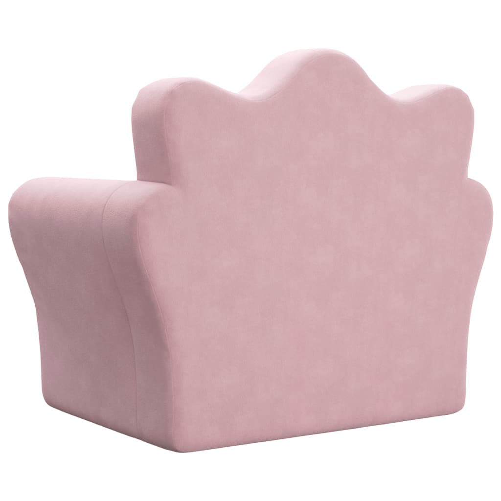 Canapé lit pour enfants rose peluche douce - 6