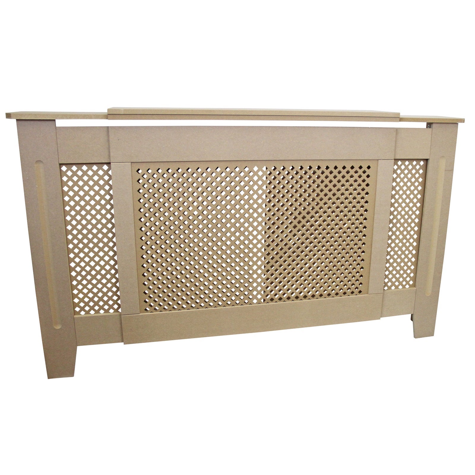 Cache Radiateur Ajustable & Extensible à Motif Grillagé en MDF Naturel ...