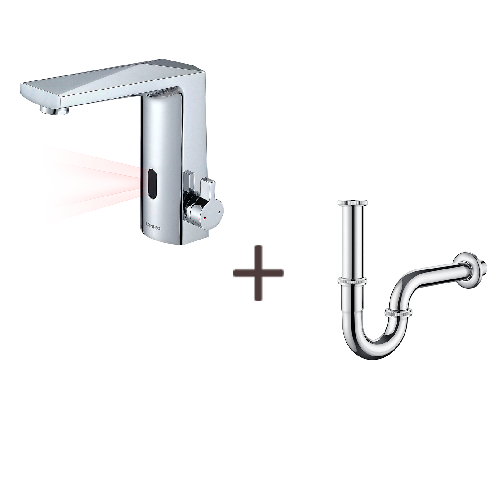 Capteur Infrarouge Robinet Mitigeur Automatique Gangang Pour Lavabo - Détection Sans Contact, Laiton Chromé - Alimentation Piles Robinet Lavabo Salle De Bain Capteur Infrarouge Robinet Mitigeur Automatique Gangang Pour Lavabo - Détection Sans Contact, Laiton Chromé - Alimentation Piles Robinet Lavabo Salle De Bain