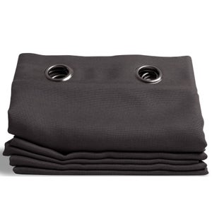 Rideau Occultant Isolation Thermique Et Phonique - Gris, à œillets - Pour Chambre, Salon - Anti-froid, Anti-chaleur