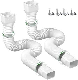 Rallonge Flexible De Tuyau De Descente Gouttière - Extensible 47 à 150 Cm, Diamètre 8 Ou 10 Cm, Noir PE | Pour évacuation Eau Pluie