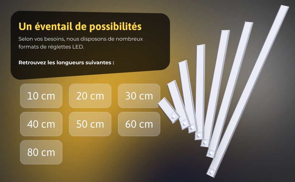 Barre LED - Extra plate - Sans fil - Détecteur de mouvement - 2