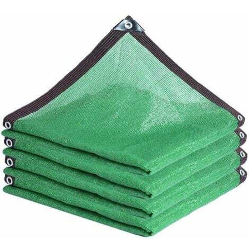Plasă de umbrire verde – pânză dreptunghiulară 3x3m, protecție solară 75%. Durabilă – pentru terase, sere și curți – RW