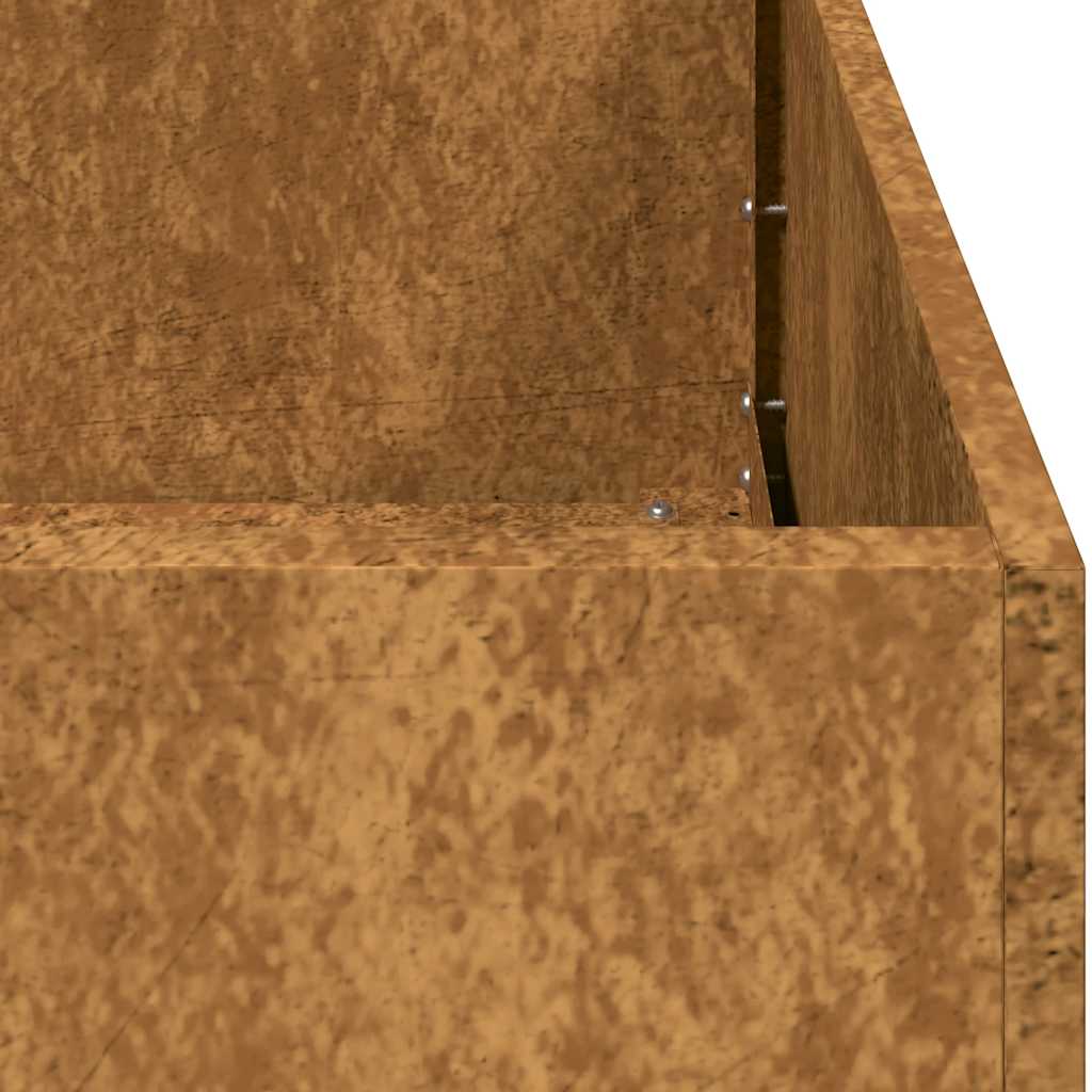 Jardinière，Pot de Fleurs rouillé 120x40x40 cm acier inoxydable CFW36152 - 9