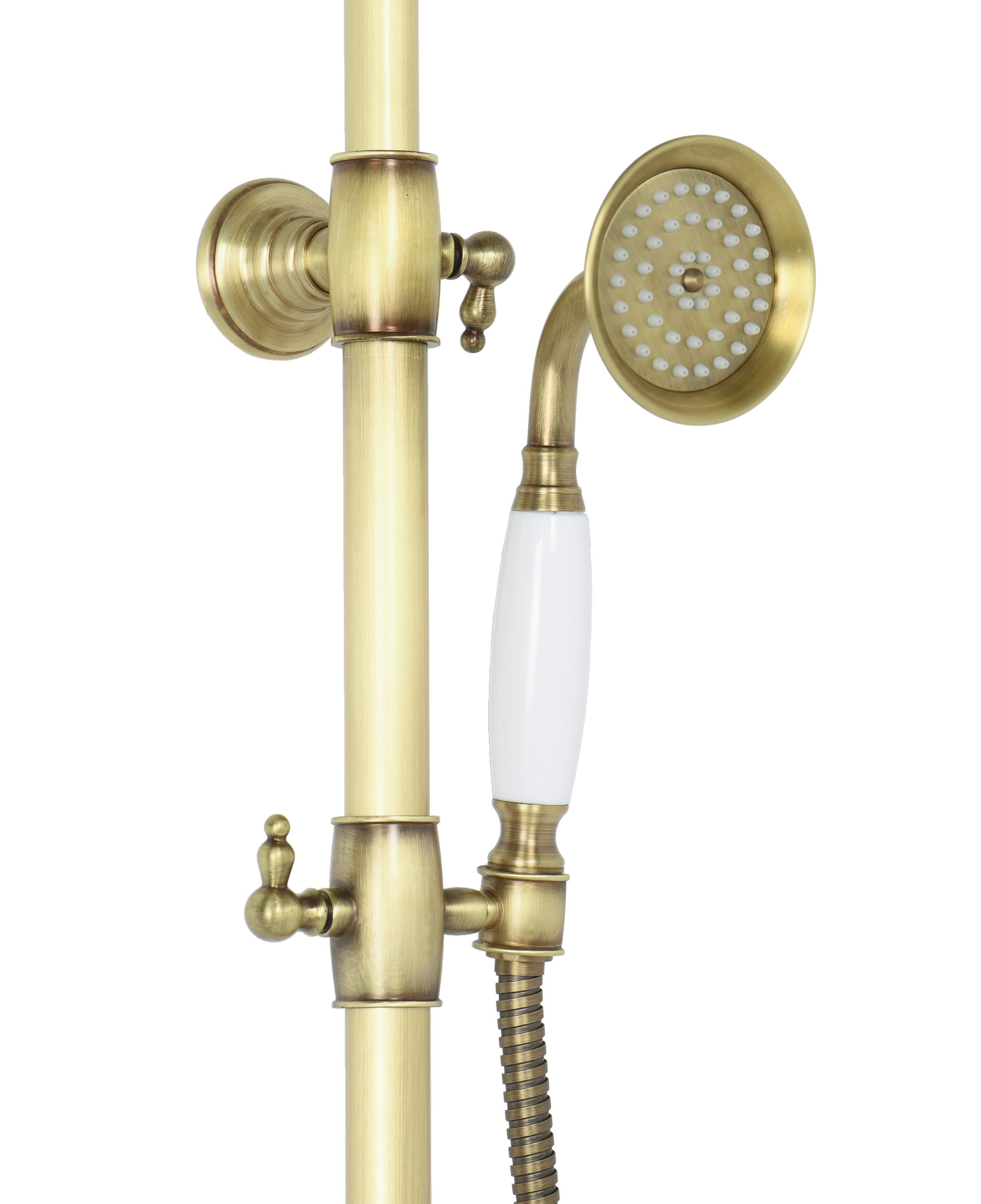 Colonne de douche avec robinetterie, EDOUARD ROUSSEAU Retro vieux bronze - 4