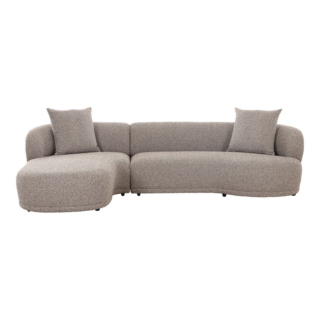 Kingston sofa Z 2 poduszkami, lewostronna brązowa.