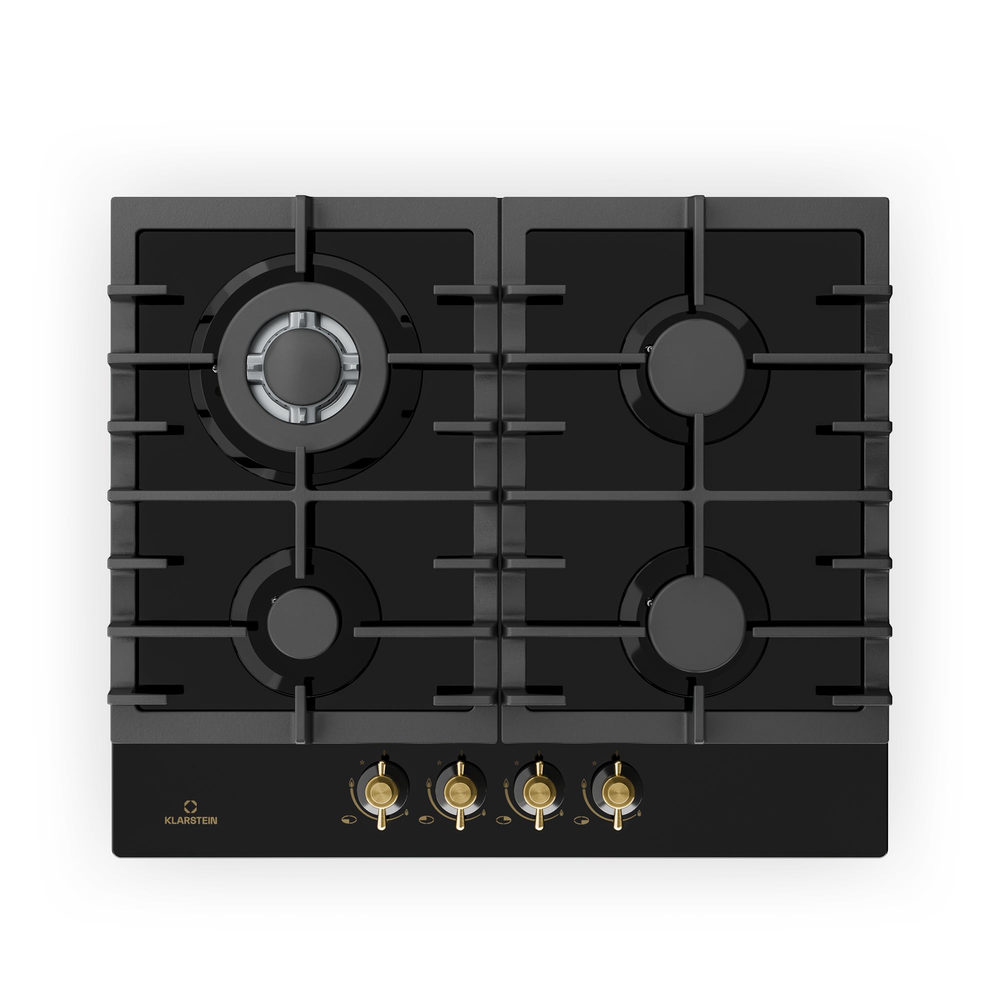 Klarstein Victoria 4 Zones cuisinière à gaz 4 feux vitrocéramique noire - 2