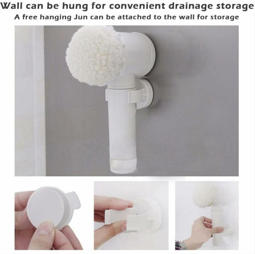 Brosse à récurer électrique rotative à 360 degrés pour baignoire, carrelage, sol, évier, fenêtre, cuisine - 3