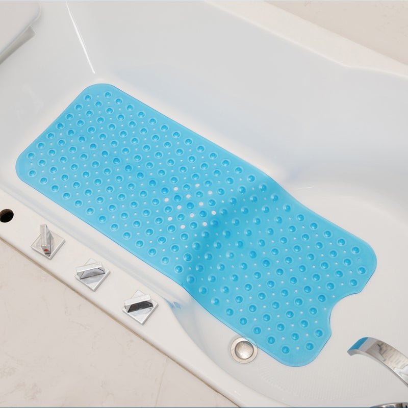 Bardzo długa, antypoślizgowa mata łazienkowa, nadająca się do prania w pralce, odporna na pleśń, z 200 przyssawkami.