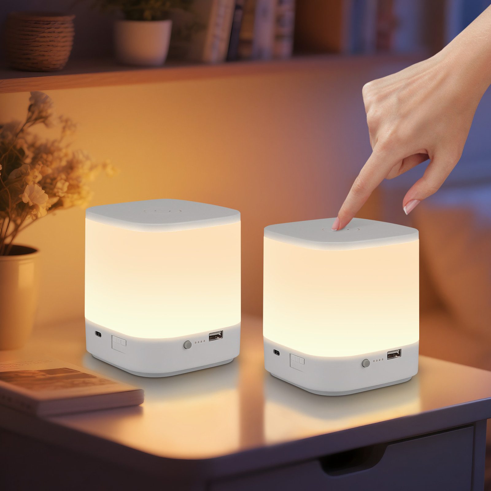 Petite Lampe De Bureau Originale En Forme D'oiseau Avec 3 Températures De Lumière Pour Chevet
