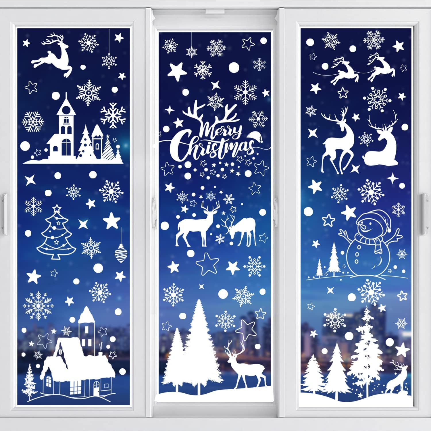 Stickers Fenêtre Flocon De Neige, Autocollants Fenêtre Noël, Autocollants Flocon De Neige Noël, Décoration Fenêtre Noël, Décalcomanie Fenêtre Noël - France