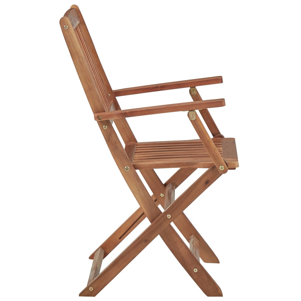 Chaises pliables de jardin 8 pcs avec coussins Bois d'acacia 8 - 6