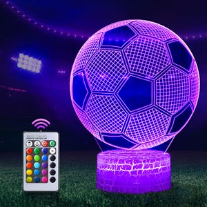 Ballon De Football Lumineux LED – Taille 5 – Rouge/Vert – Avec Pompe, Sac, Piles, Outil – Cadeau Enfant 6-12 Ans