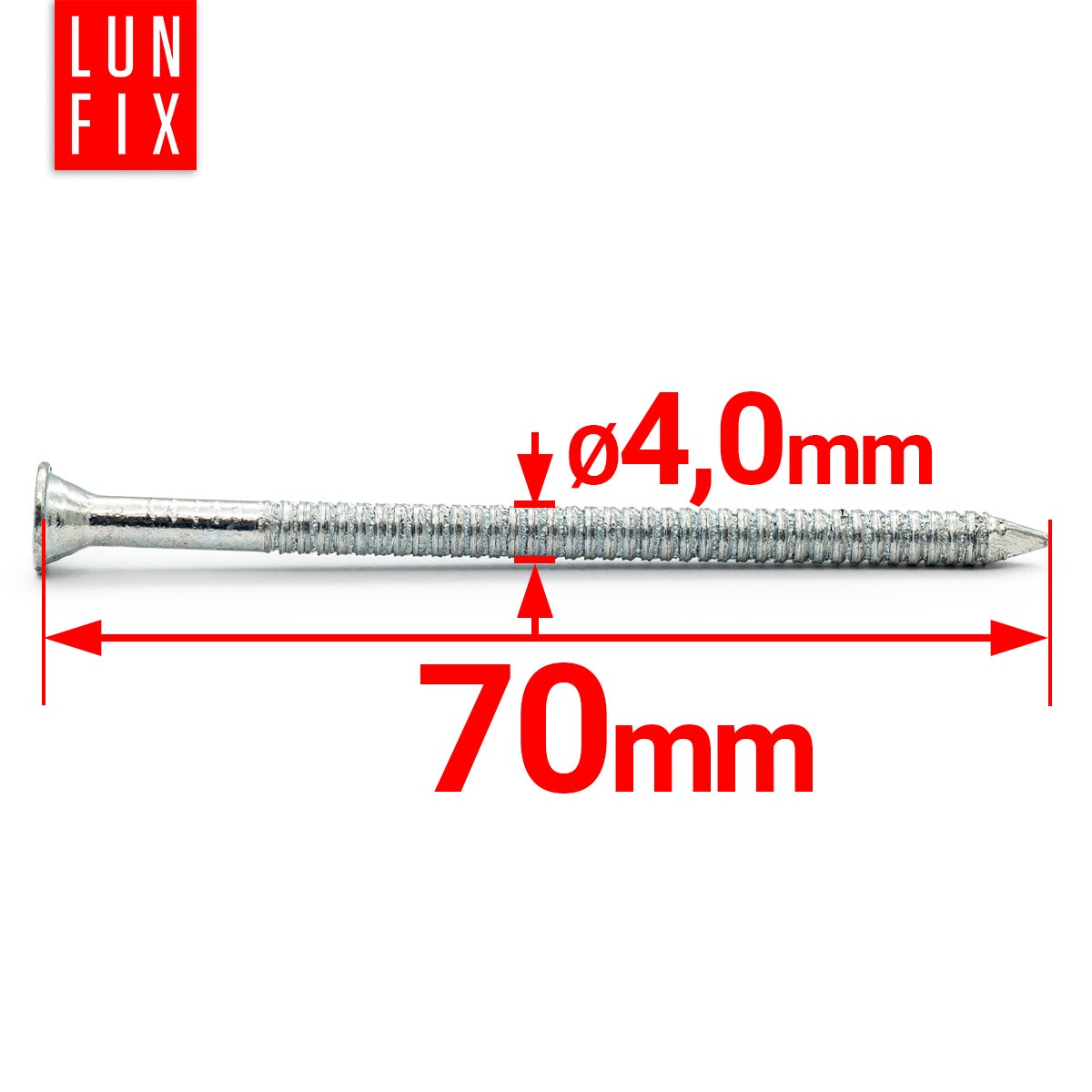 Gwoździe ciesielskie 4x70 mm anchor 0,5kg ok. 80szt. - 2