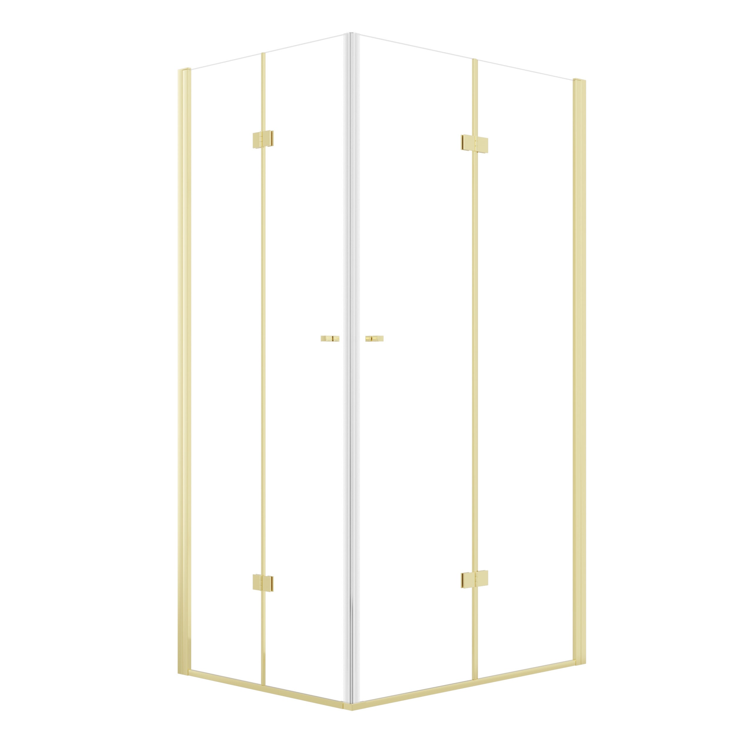 Kabina prysznicowa MAUNA prostokątna 90x80cm składana złota SEVANTE