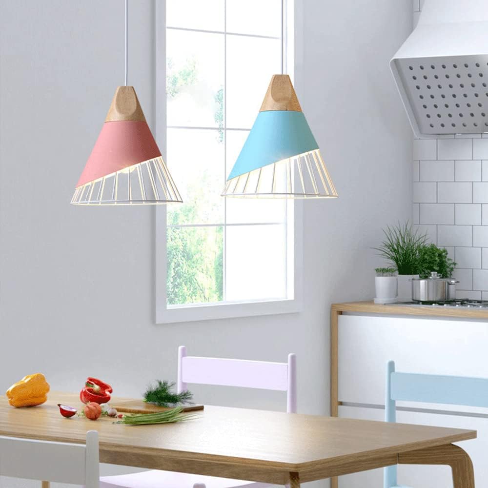 Żyrandol w stylu industrialnym do kuchni - Ø25 cm, Ciepłe światło - Regulowana wysokość - E27 - Lampa sufitowa - 4