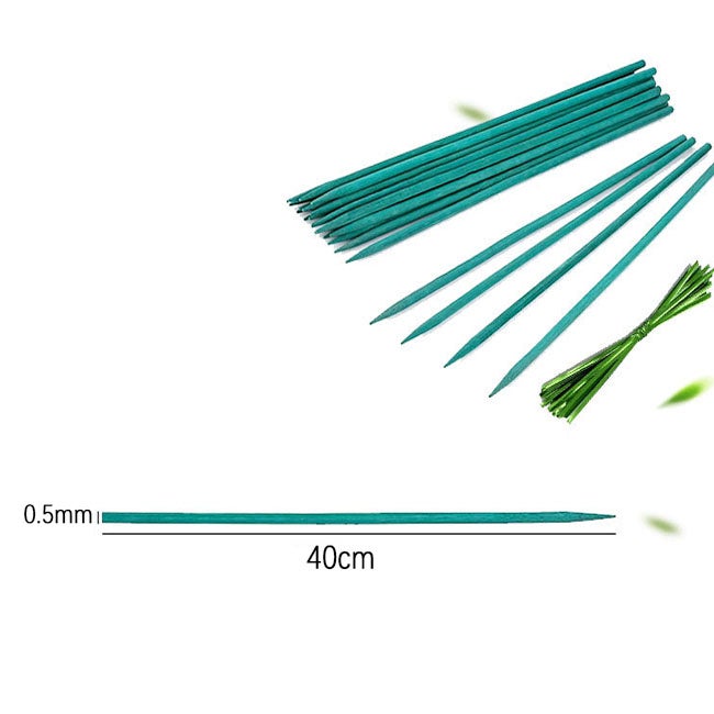 50 tiges de support pour plantes de 40 cm de long, tiges pour compositions florales, adaptées aux jardins et aux serres - 3