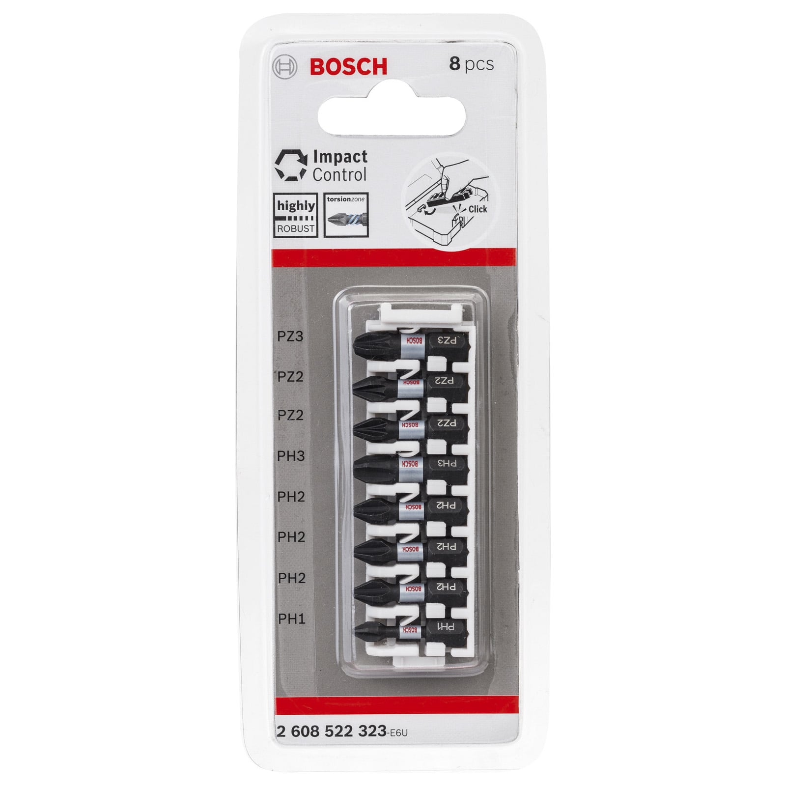 Packs d’embouts de vissage BOSCH Professional 2608522323 Impact Control (8 pièces) - 6