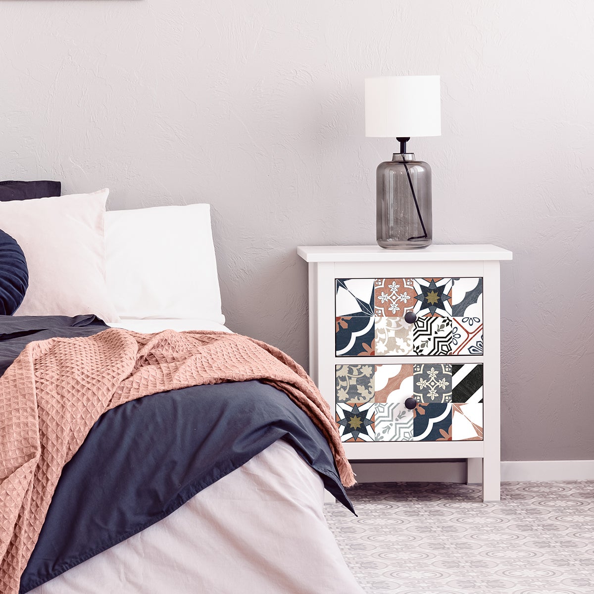 24 adesivi piastrelle di cemento mobili lichina - Sticker adesivo - adesivi murali - 24stickers20x20cm - 5