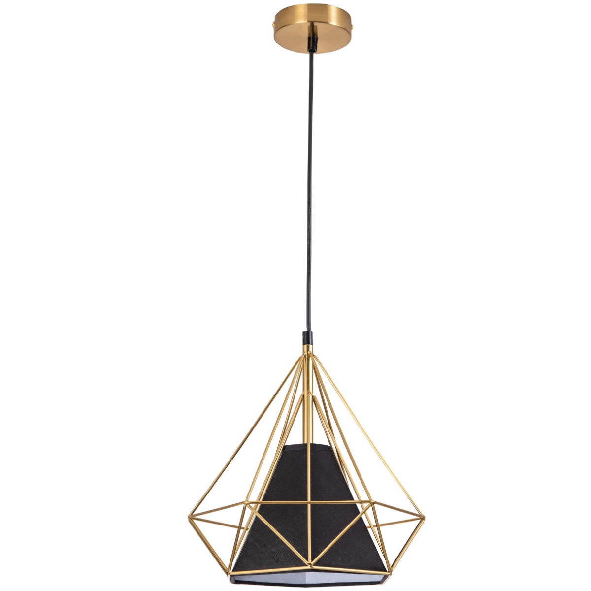 Lampa wisząca Hira złoto-czarna 1xE27x20W wym: 120 x 28 x 28 cm metal Polux