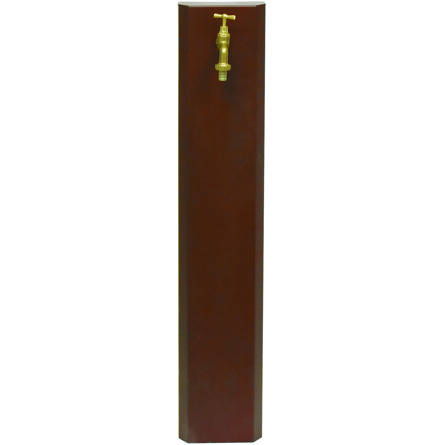 Fontaine murale de jardin en acier corten avec robinet, H 100 cm - 3