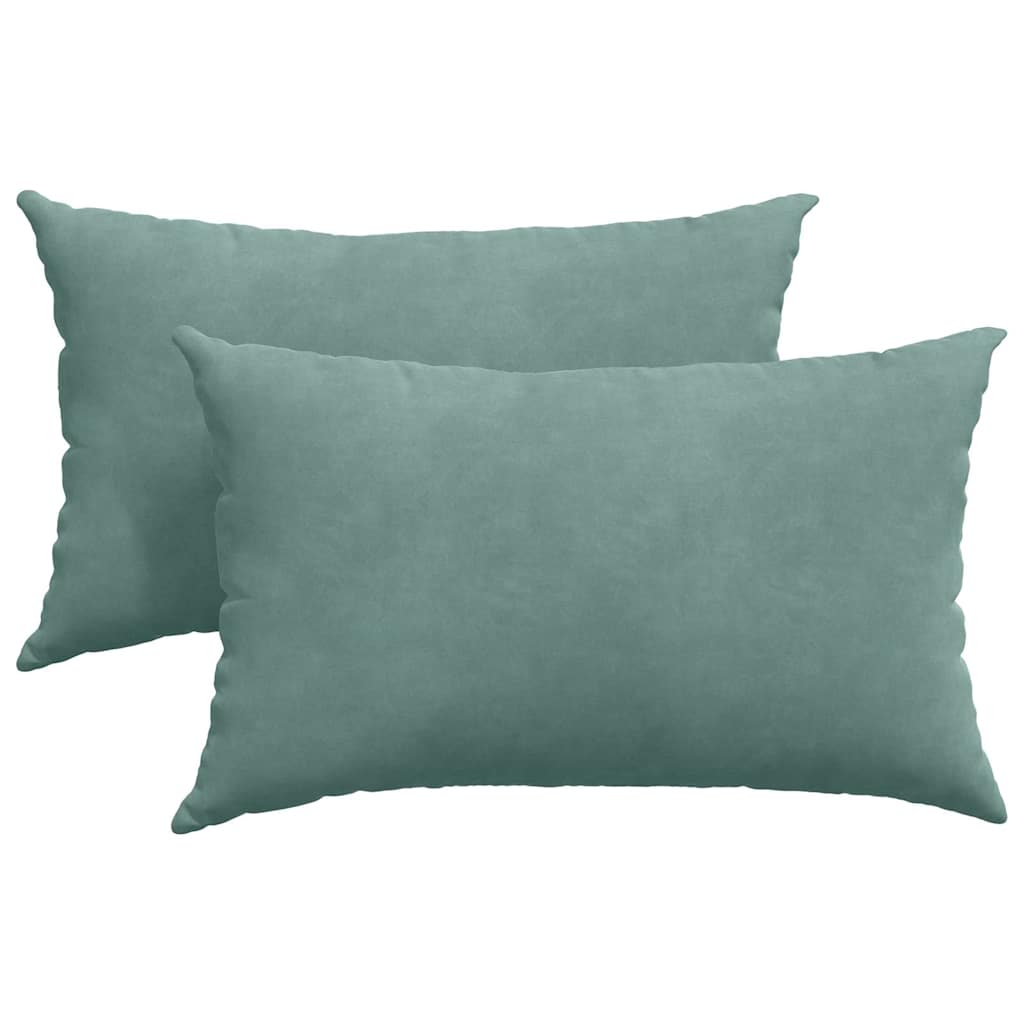 Coussins de canapé 2 pcs Vert Mer 50 x 30 cm vidaXL - 2