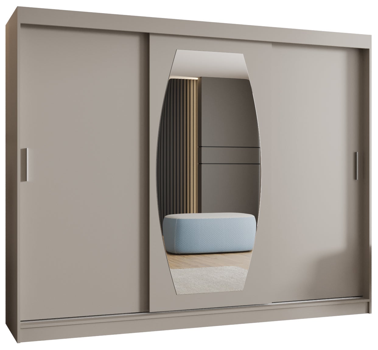Szafa przesuwna garderoba ROSSA 250 x 62 x 200 cm Kaszmir - Abiks Meble