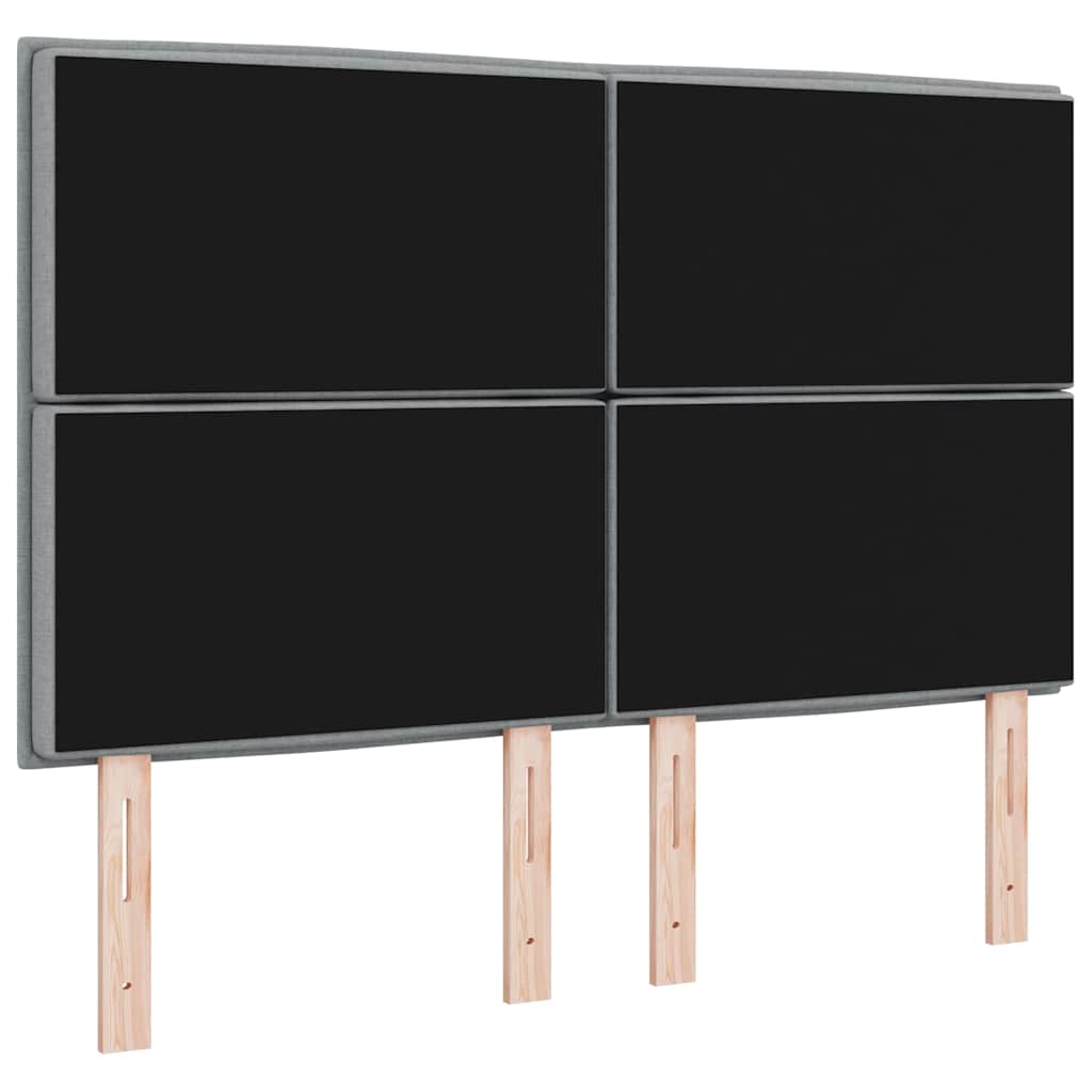 Tête de lit LED avec bandes LED Gris clair 160 cm tissu vidaXL - 7