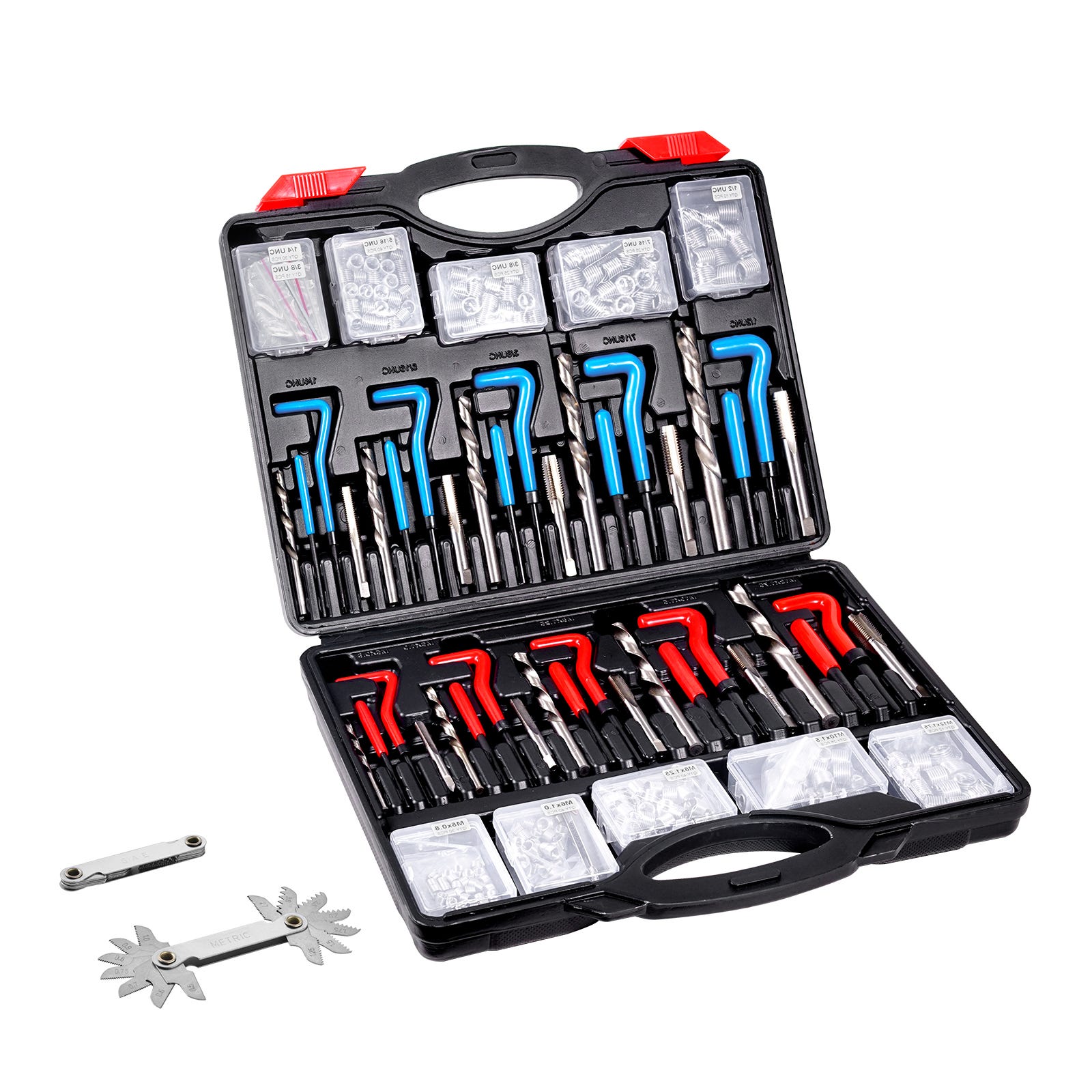 Kit Riparazione Filettature M5 X 0,8 Mm 35 Pezzi - Inserti Elicoidali Con Maschio E Chiave