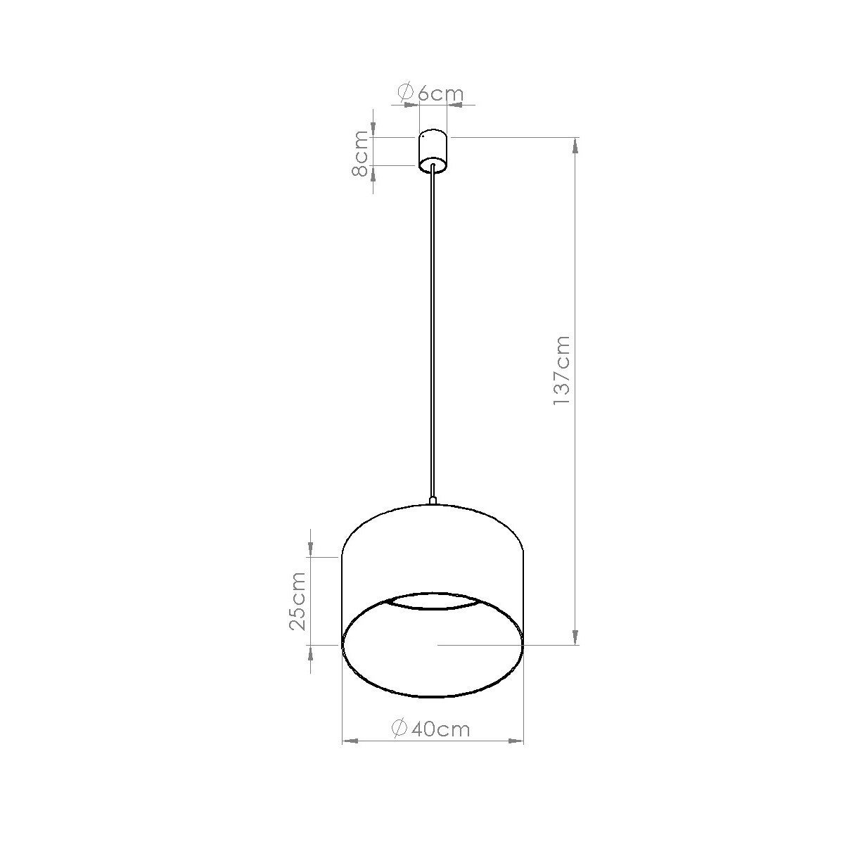 Lampa sufitowa z abażurem NEVIA granatowo-czarna 1xE27x40W tworzywo sztuczne wym:137x40x40cm IP20 Sollux Lighting - 9