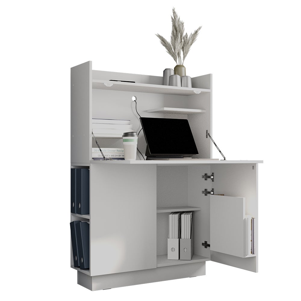 Vicco Secrétaire bureau Alena, Blanc, 85x27cm - 5