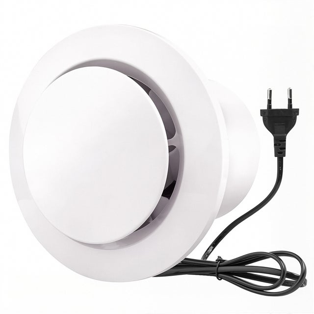 Extractor de aire de 150 mm, 280 m³/h, 20 W (2 unidades), con válvula antirretorno, alto caudal, eficiente (6 pulgadas)