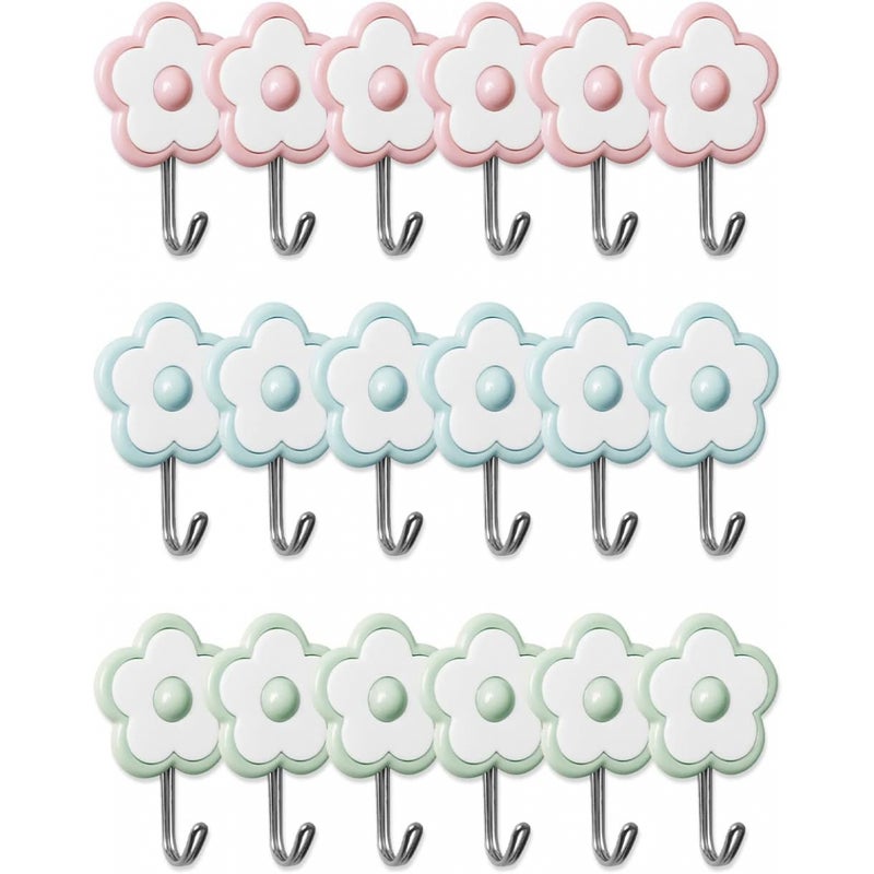 15 samoprzylepnych haczyków do zawieszenia w łazience, kuchni, na suficie, ścianie, drzwiach, szlafroku, wieszaku na ręczniki