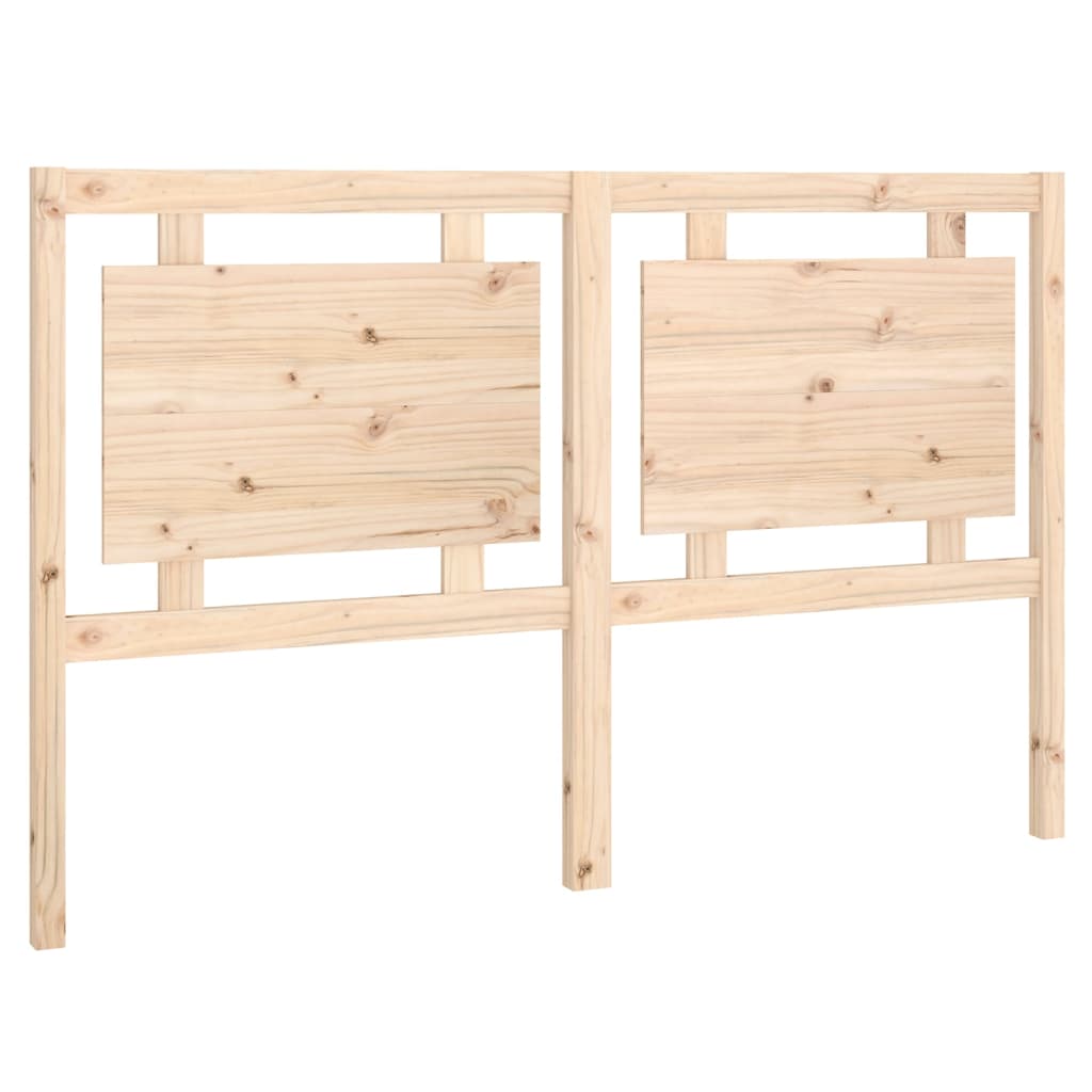 Testiera Per Letto Matrimoniale In Legno Massello Di Pino - Finitura Naturale - 165x4x100 Cm