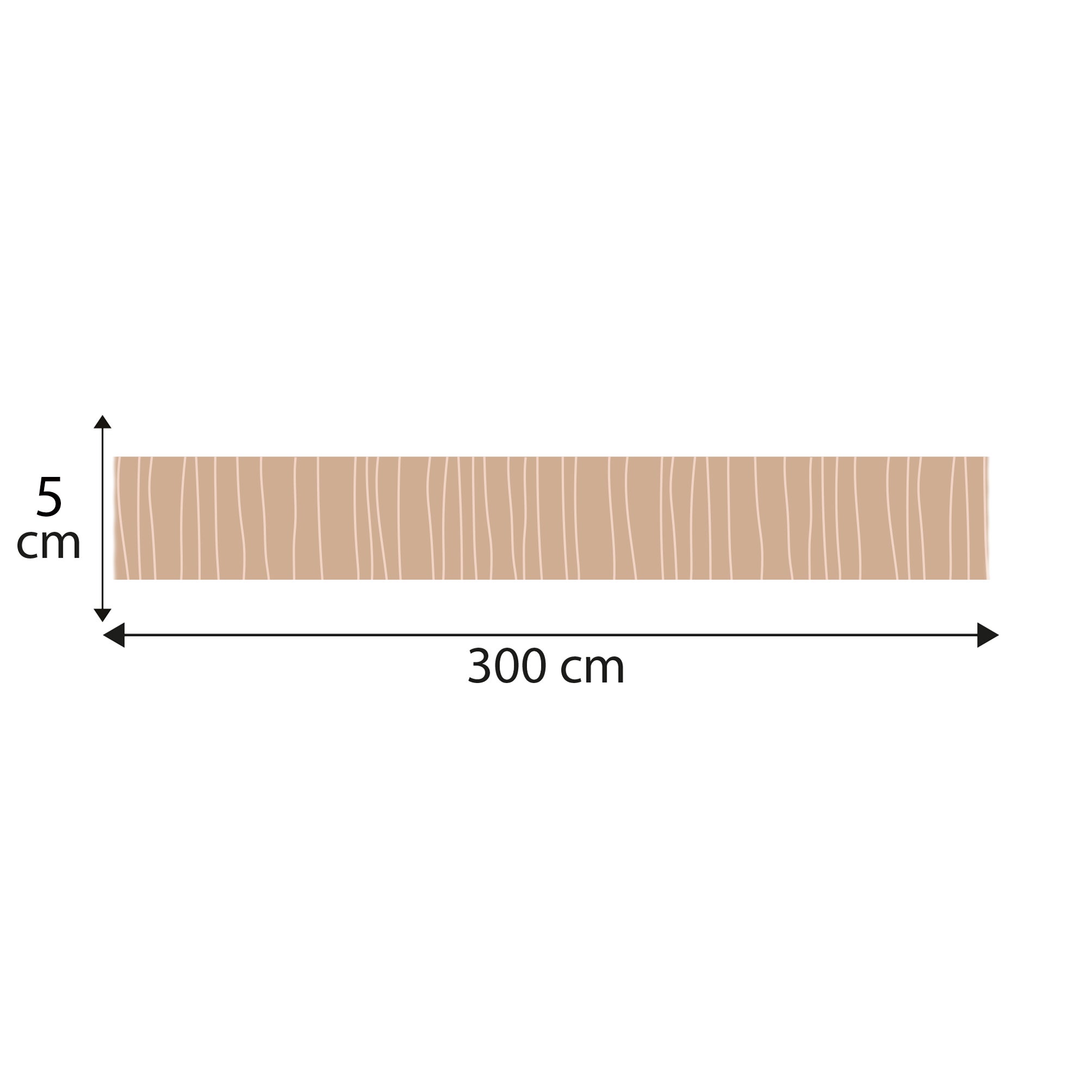 Friso decorativo adhesivo, líneas pequeñas, dibujado, beige, 5 cm x 300 cm - 5