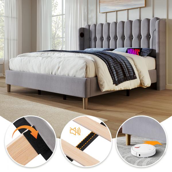 Letto imbottito letto matrimoniale 180 x 200, capienza testiera