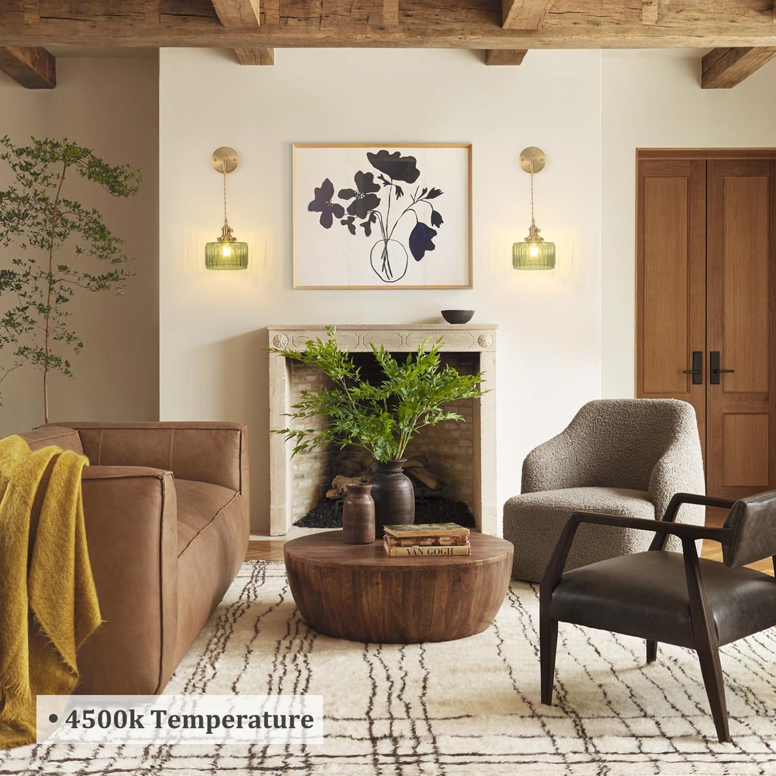 Lampa ścienna w paski w stylu vintage - nowoczesna lampa ścienna LED z regulowanym łańcuchem, żarówka E27 nie jest dołączona - 8