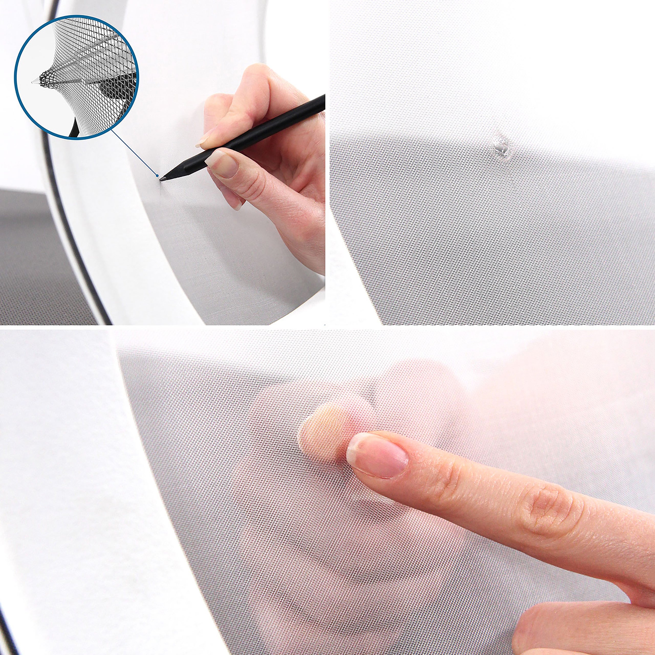 Sedia da ufficio / Sedia girevole ASPEN WHITE PRO Tessuto di maglia / Tessuto grigio hjh OFFICE - 4