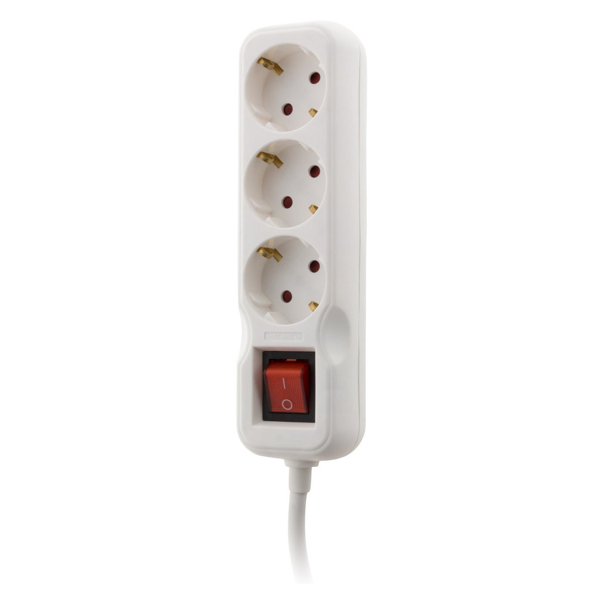 Multiprise Schuko + interrupteur 3x16A - 5m - blanc - Zenitech - 4