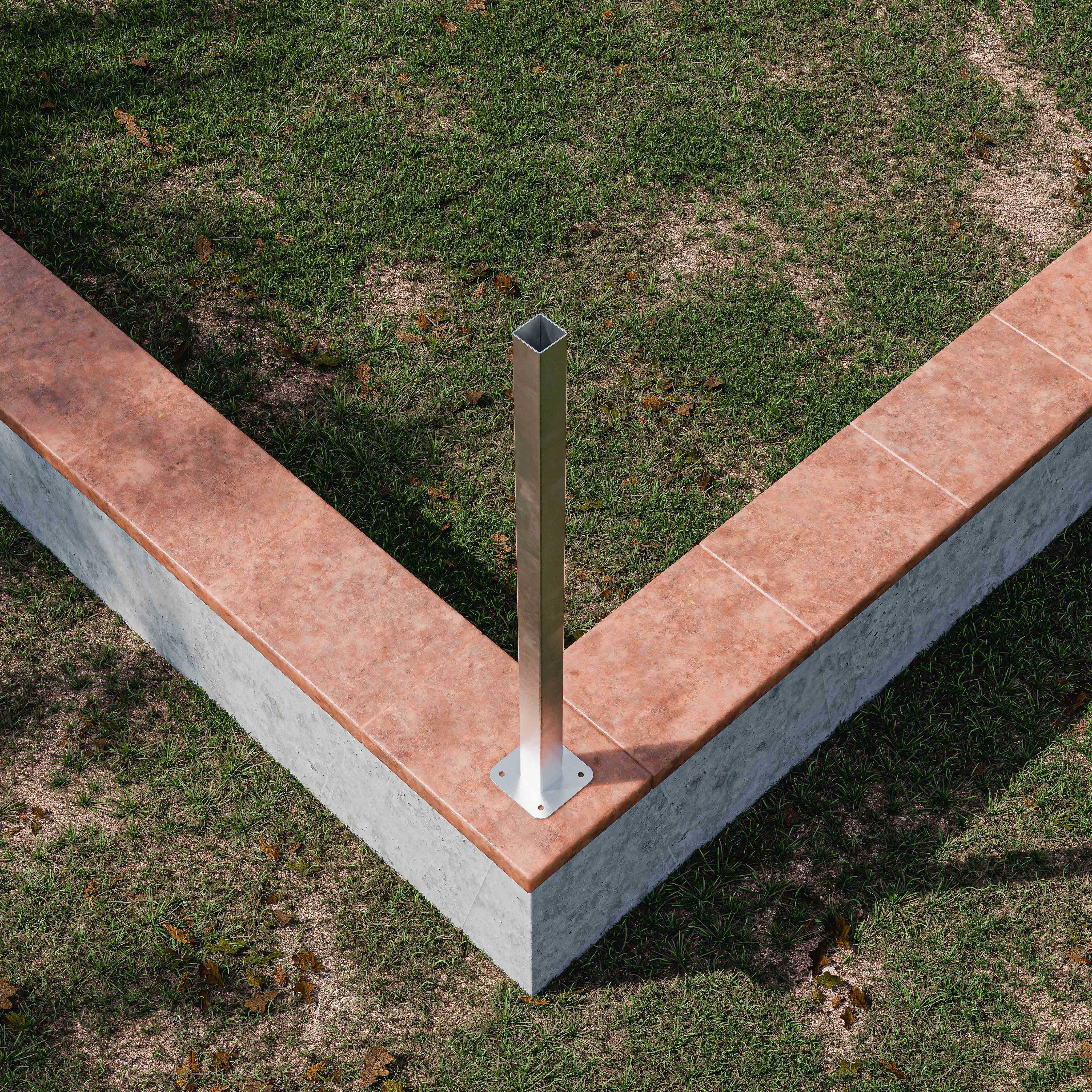 Platine pour poteau de clôture PVC PRO 100 cm - 2