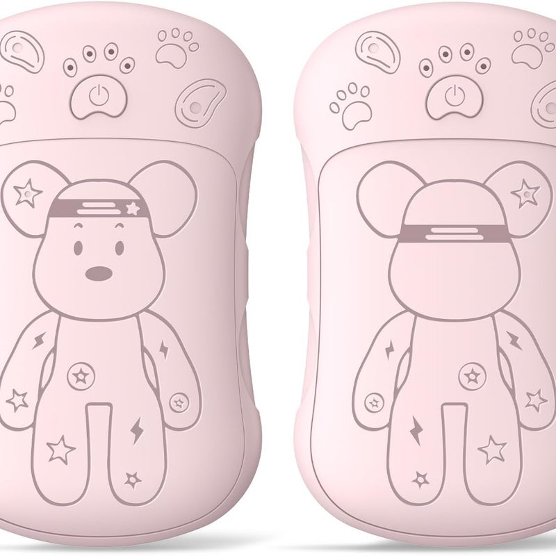 Ogrzewacz do rąk z akumulatorem (2 szt.) - elektryczny ogrzewacz do rąk 2 w 1 - ogrzewanie dwustronne - odpowiedni dla mężczyzn i kobiet - różowy