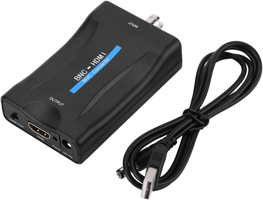 Adaptateur Coaxial BNC Vers HDMI – Convertisseur Vidéo HD Vers RCA/BNC NTSC-PAL Pour TV Ancienne, VHS, Projecteur