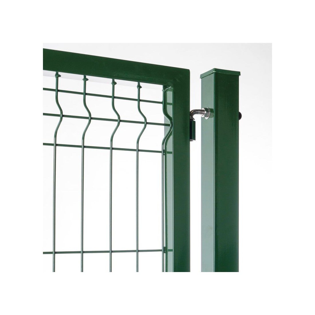 Portillon grillagé en acier galvanisé maille 200 x 50 occultable passage 1m x H 1m30 Vert - 5